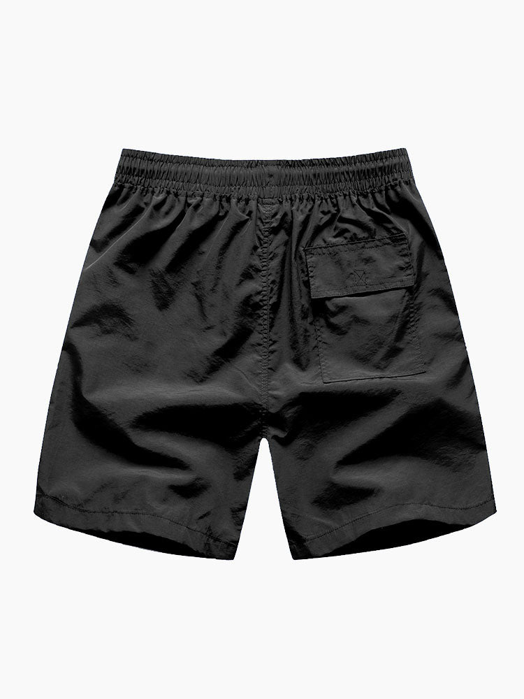 California Palm Tree Graphic Cotton Tee & Swim Shorts Set