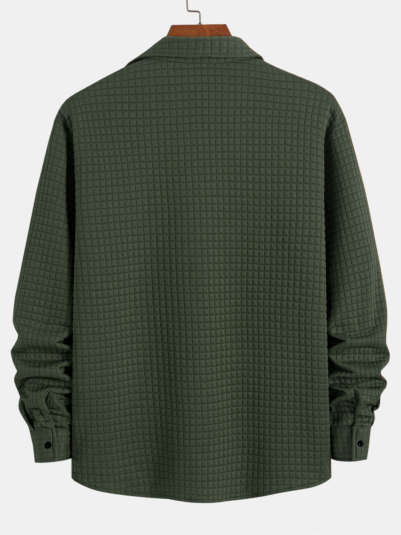 Waffle Weave Button-Up Shirt