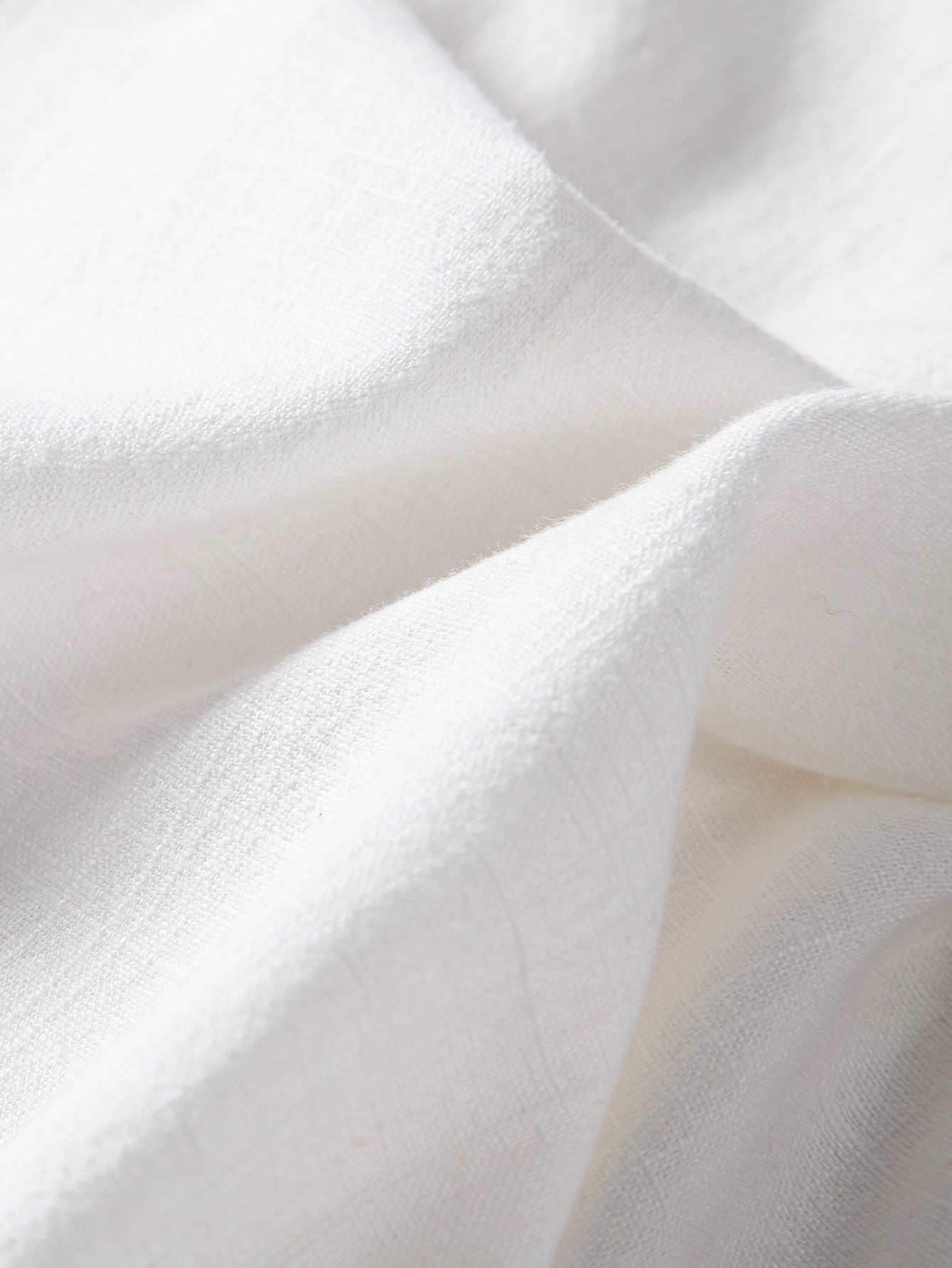 Short Sleeve V-Neck Linen-Rayon Blend Shirt with Wrinkle-Textured Straight Leg Pants