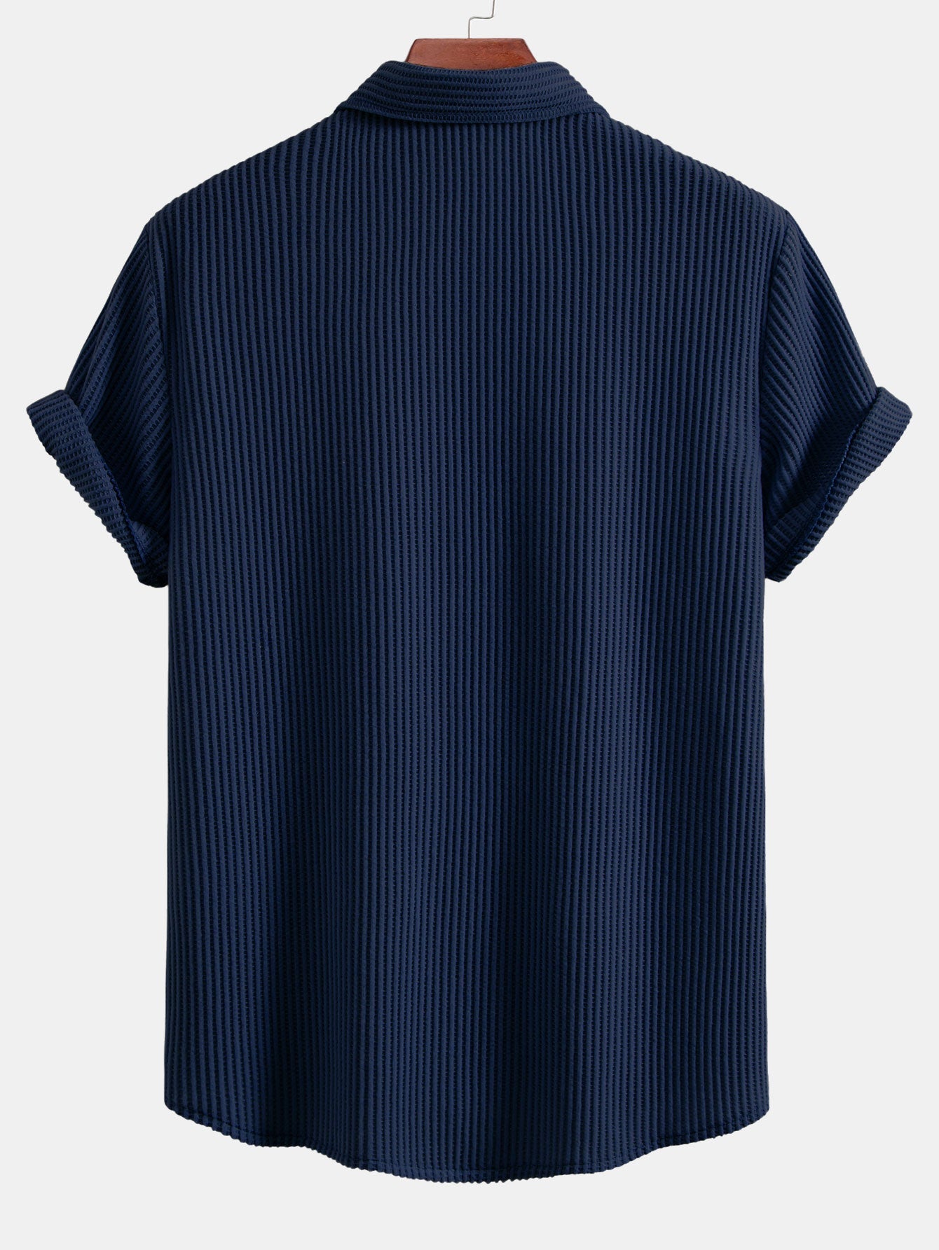 Button-Up Waffle Knit Shirt