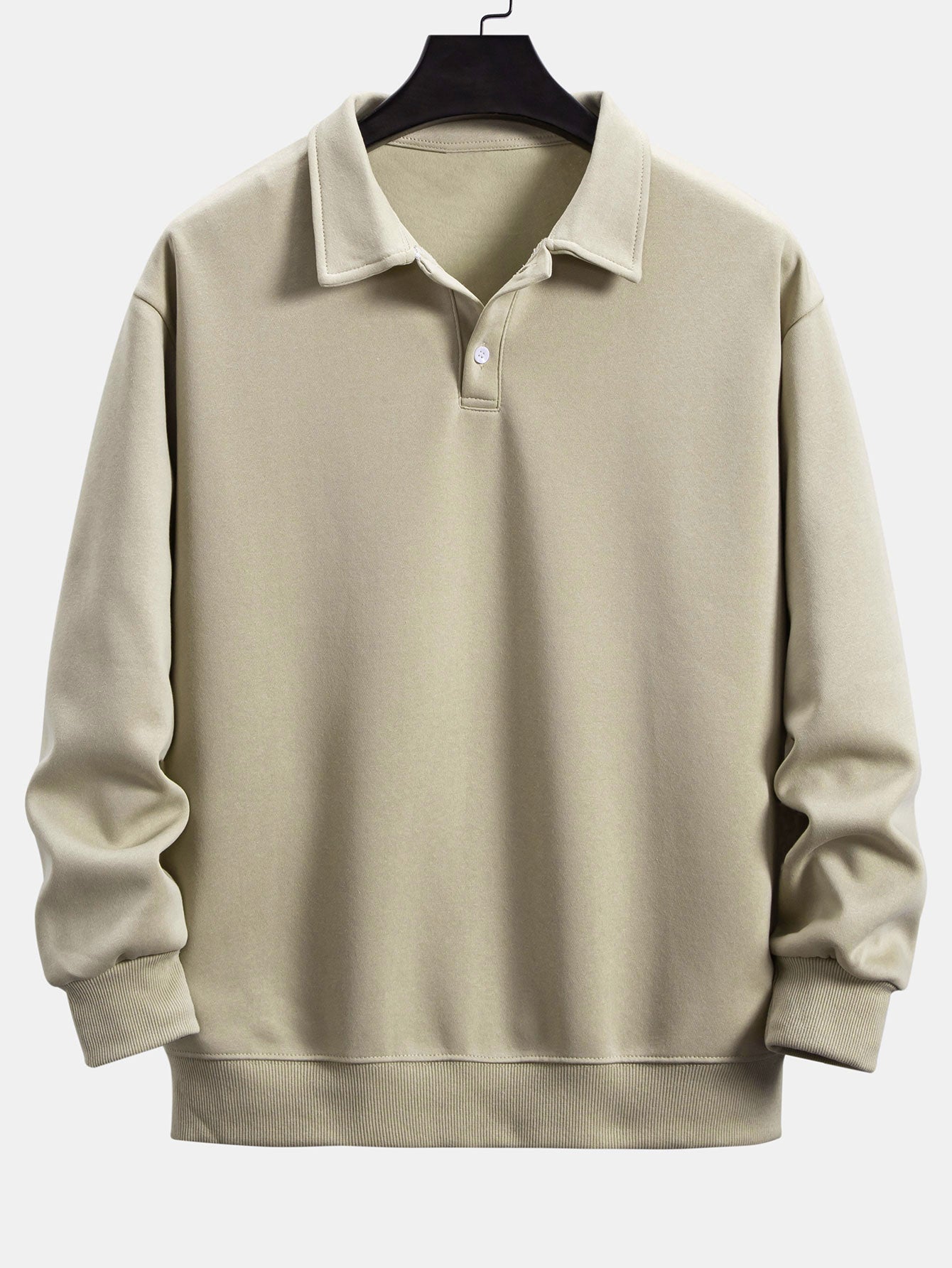 Comfortable Relaxed Fit Polo Neck Sweatshirt