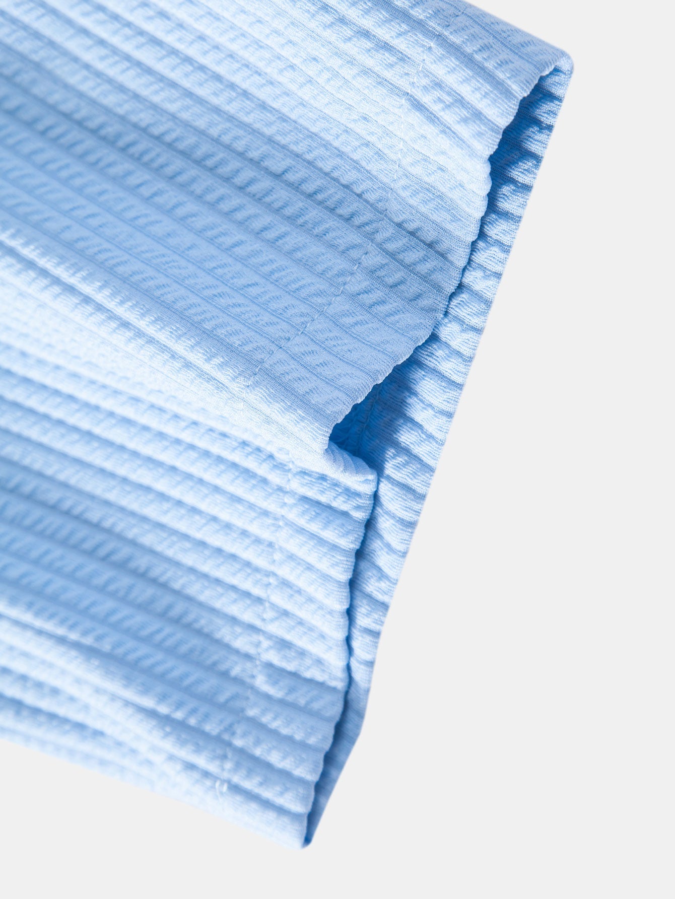 Ribbed Muscle Fit Button-Up Shirt