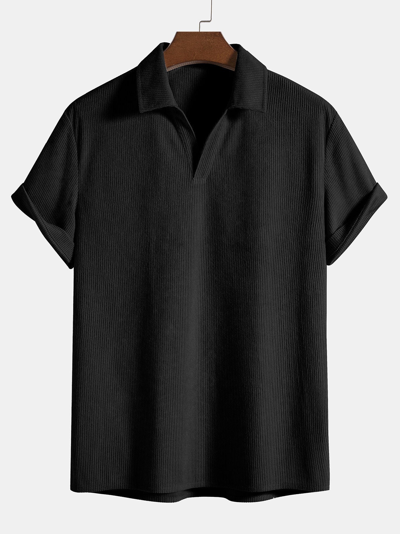 Short Sleeve Corduroy Polo and Matching Corduroy Shorts Set