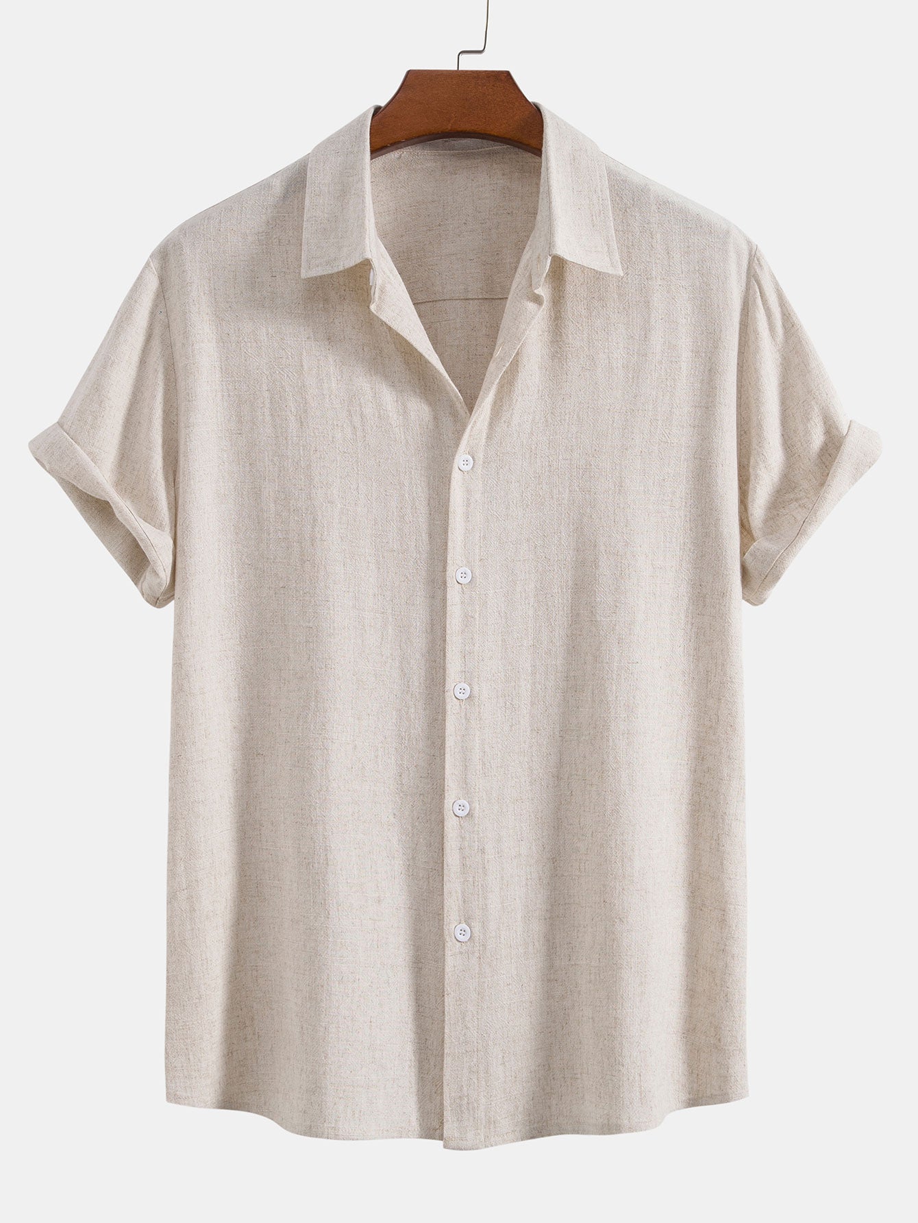 Button-Up Shirt in Linen-Rayon Blend