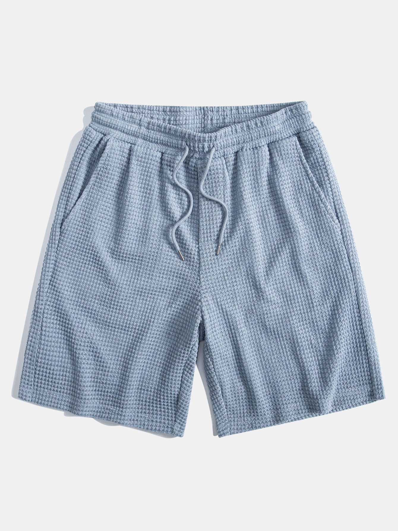 Waffle Texture Cuban Shirt and Shorts Set