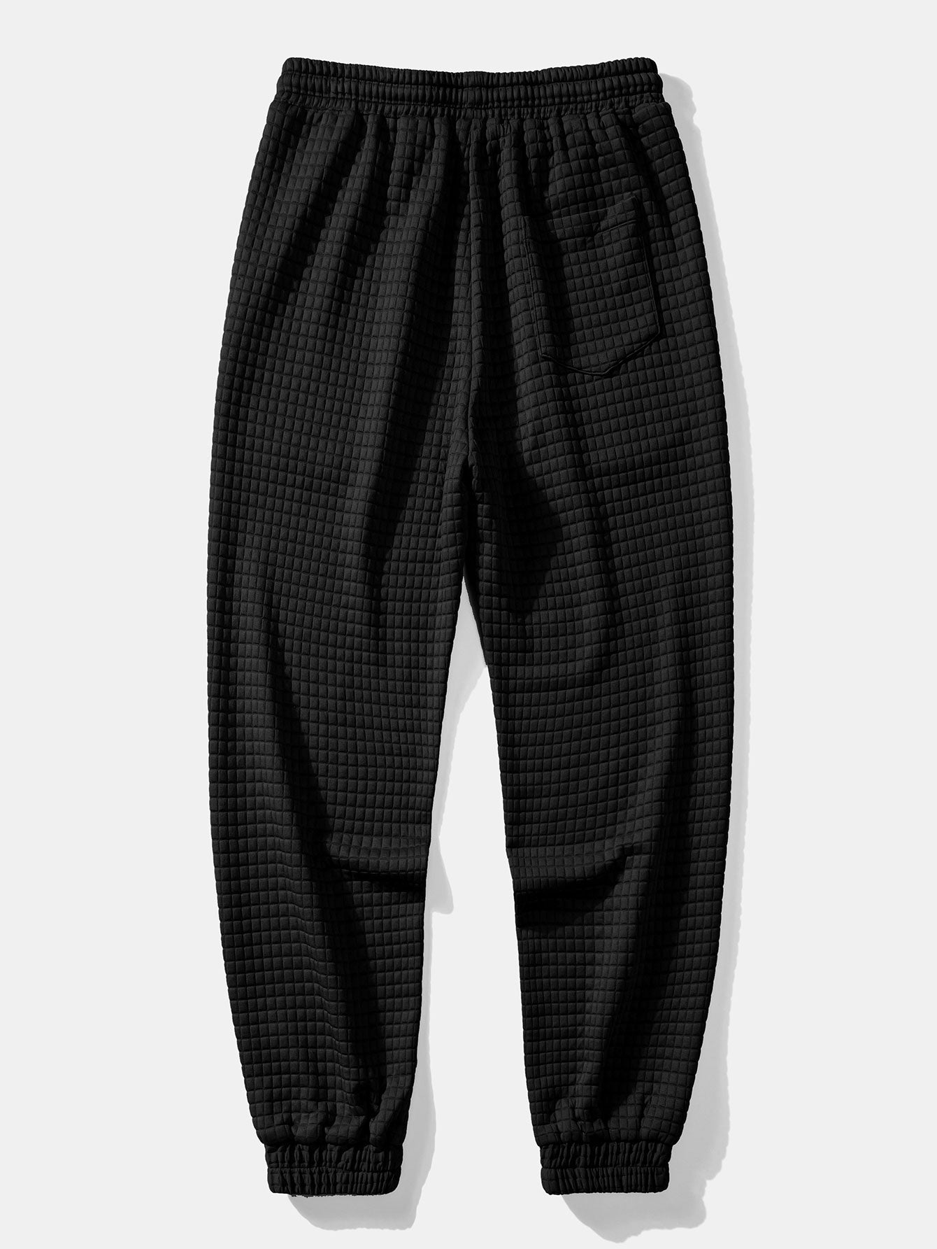 Waffle Knit Short Sleeve Shirt & Drawstring Jogger Pants Set