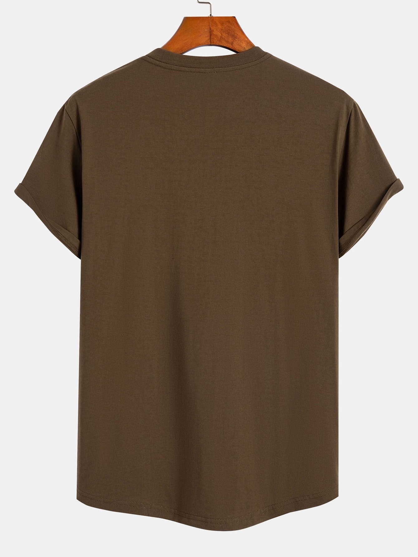 Arc Hem T-Shirt with Tokyo Ukiyo-e Print in Cotton