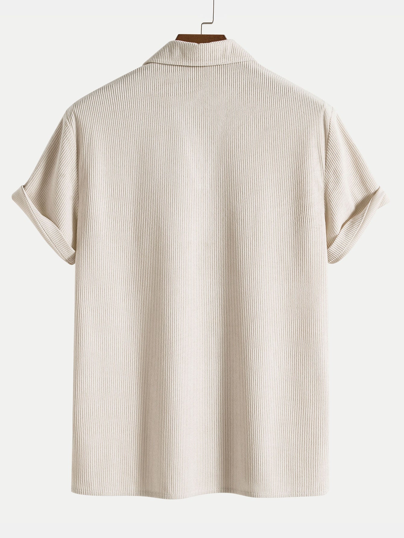 Short-Sleeved Corduroy Polo Tee