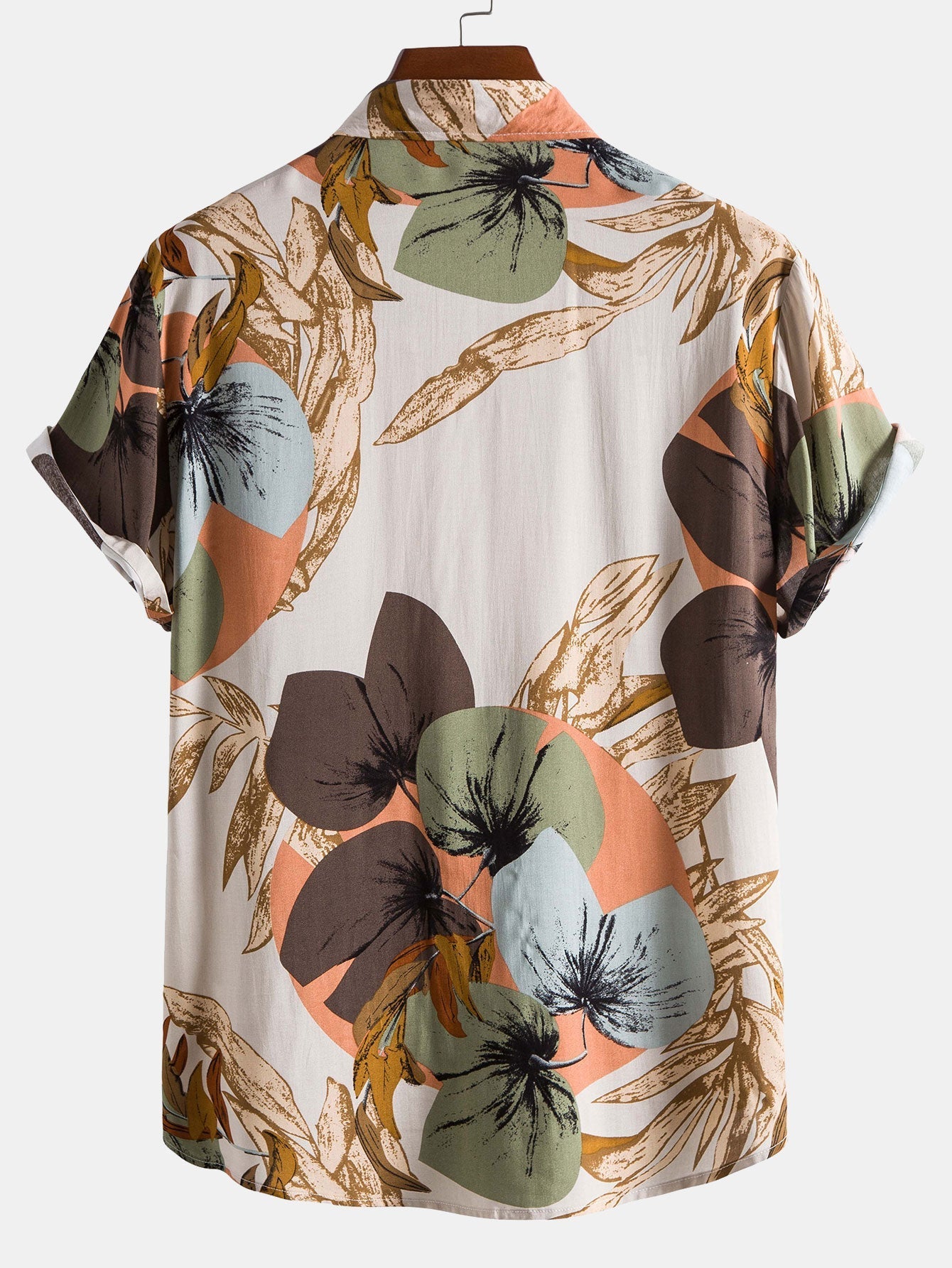 Tropical Print Shirt with Textured Cotton 5-Inch Shorts