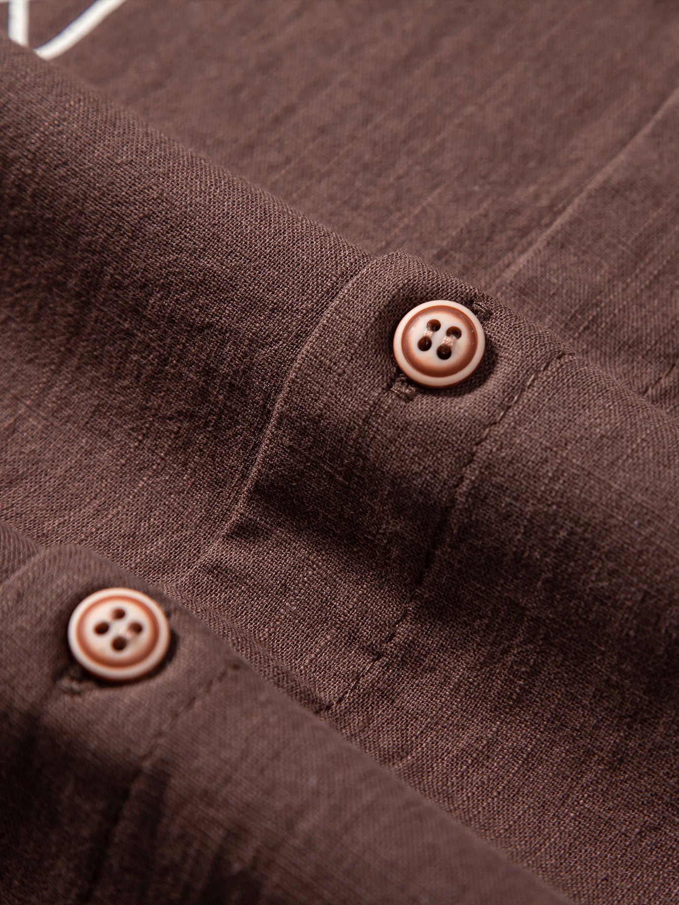 Geometric Patterned Linen-Style Shirt