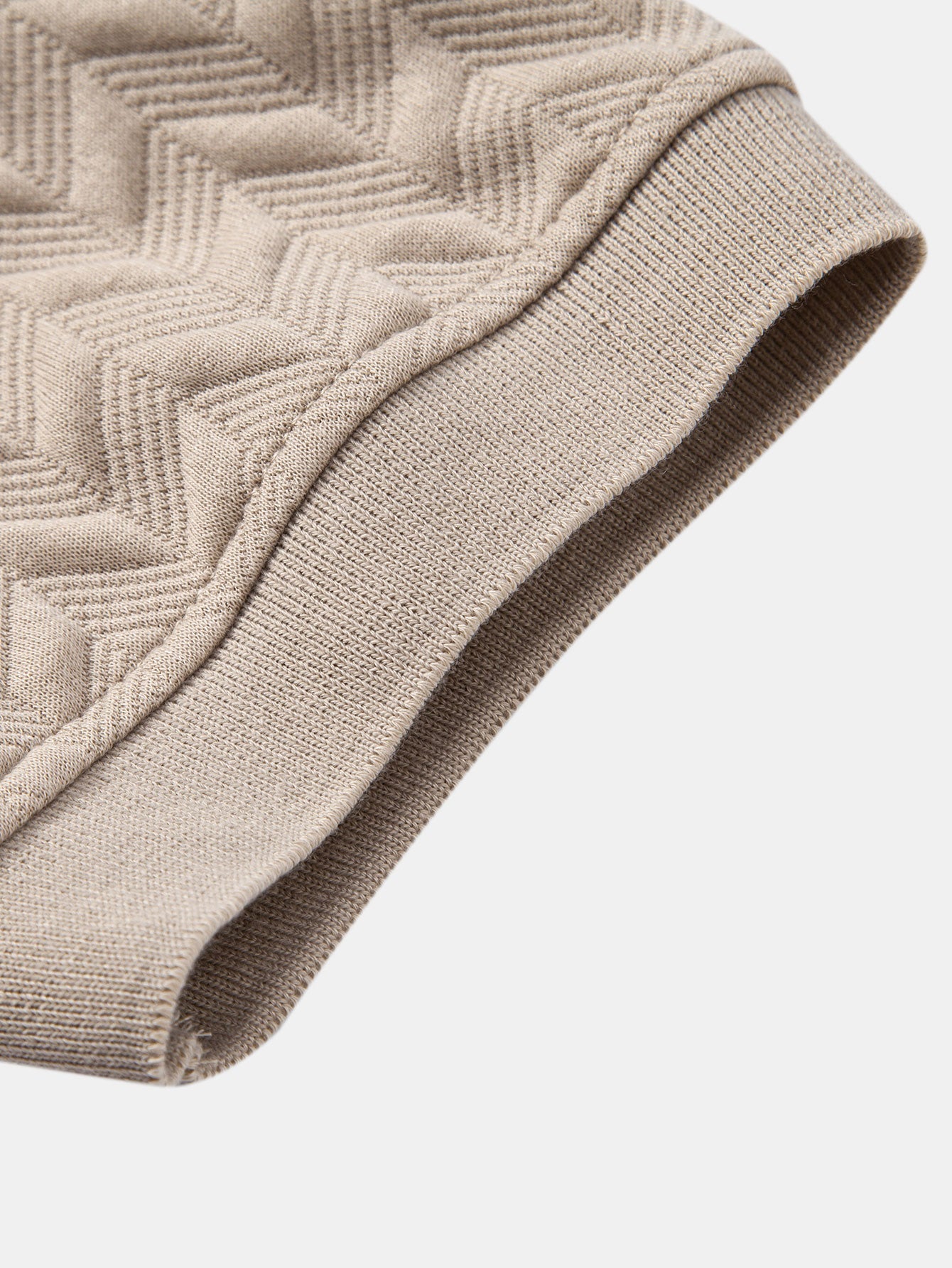 Geometric Pattern Jacquard Polo Shirt