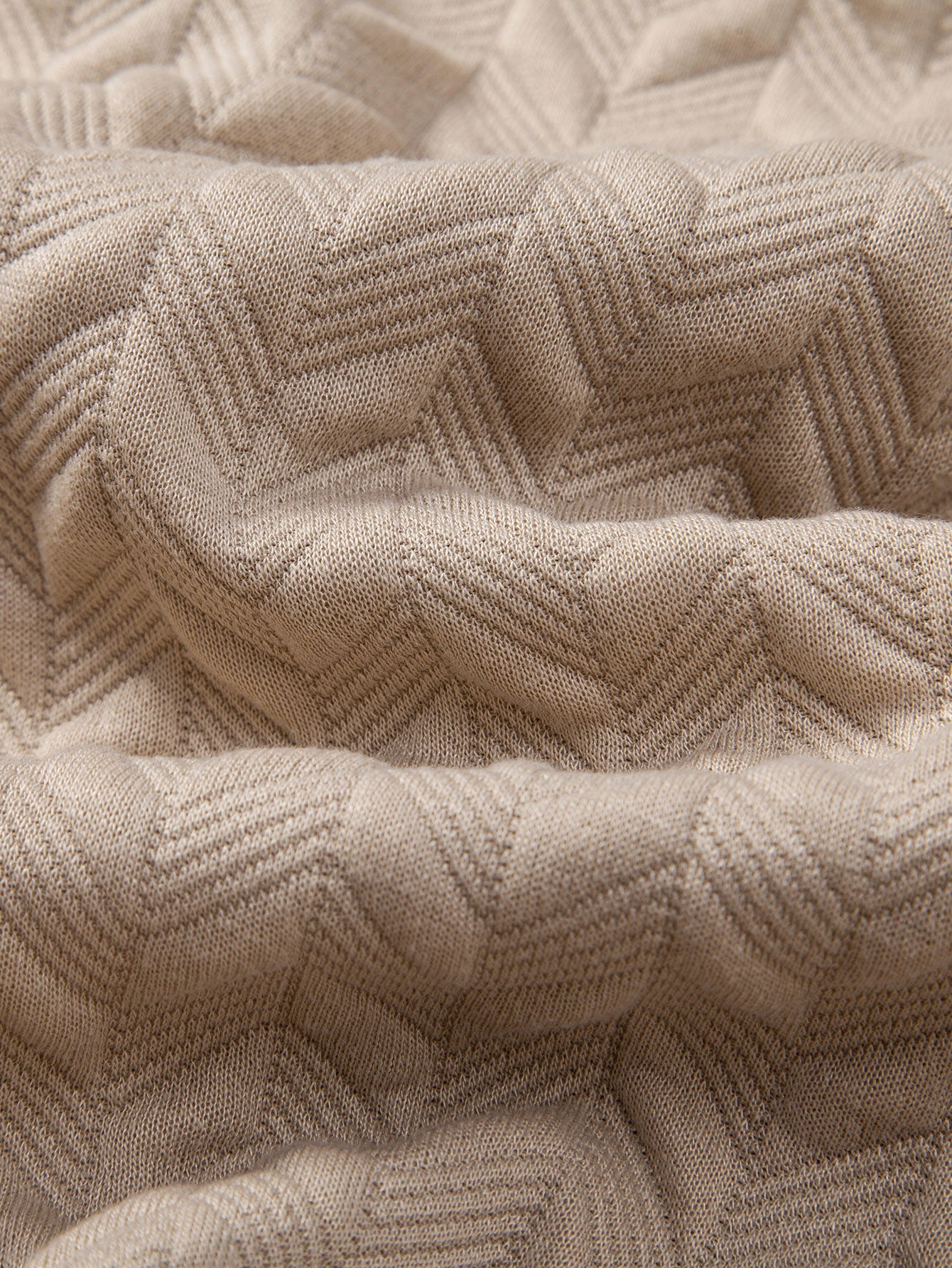 Geometric Pattern Jacquard Polo Shirt