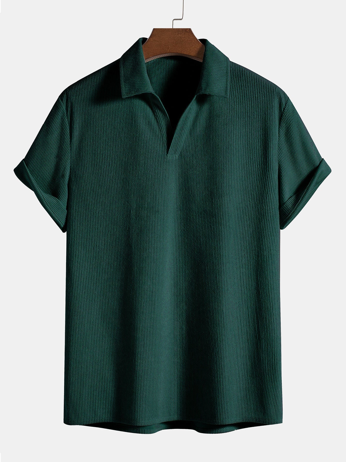 Short Sleeve Corduroy Polo and Matching Corduroy Shorts Set