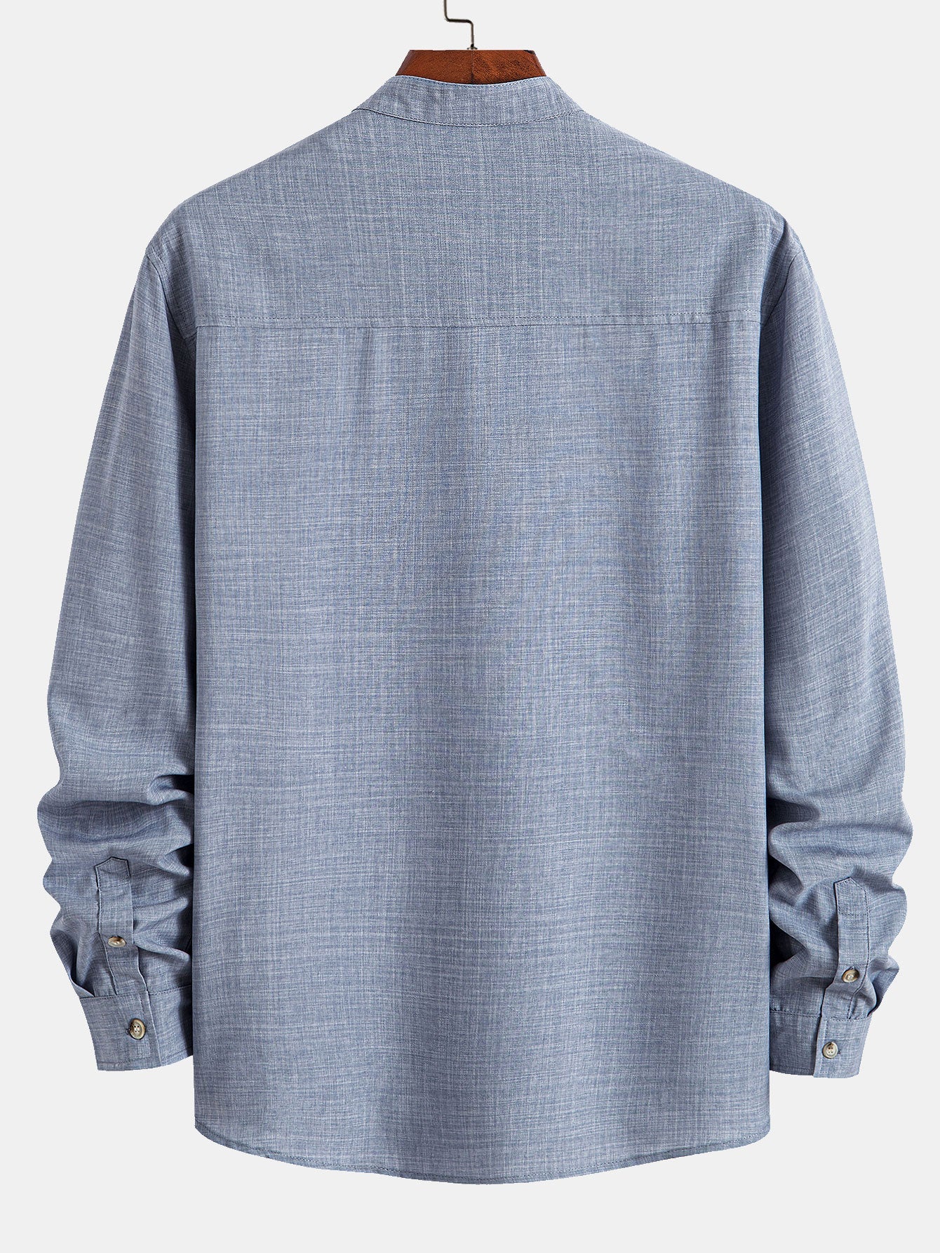 Long Sleeve Shirt with Stand Collar