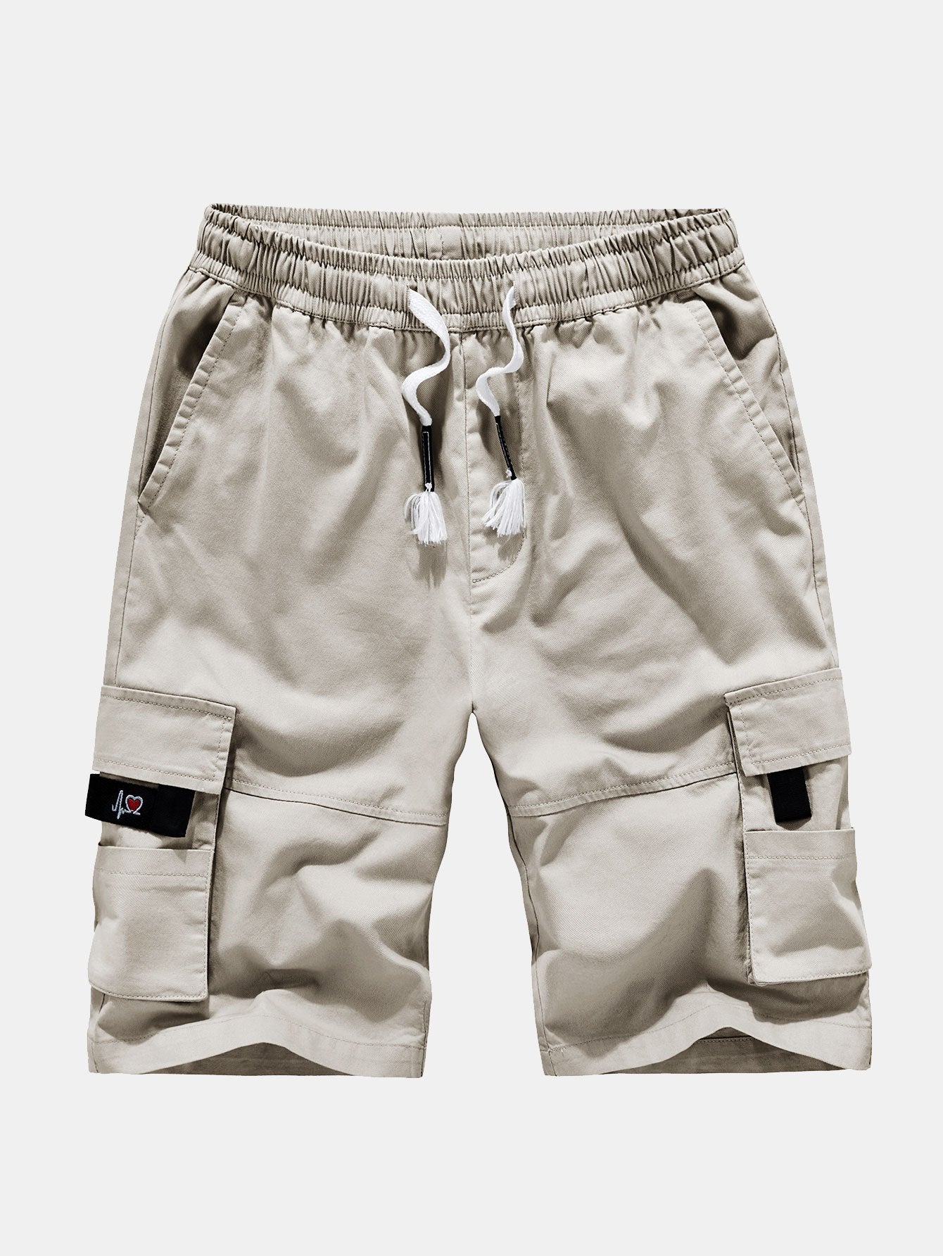 Adjustable Waist Chino Cargo Shorts