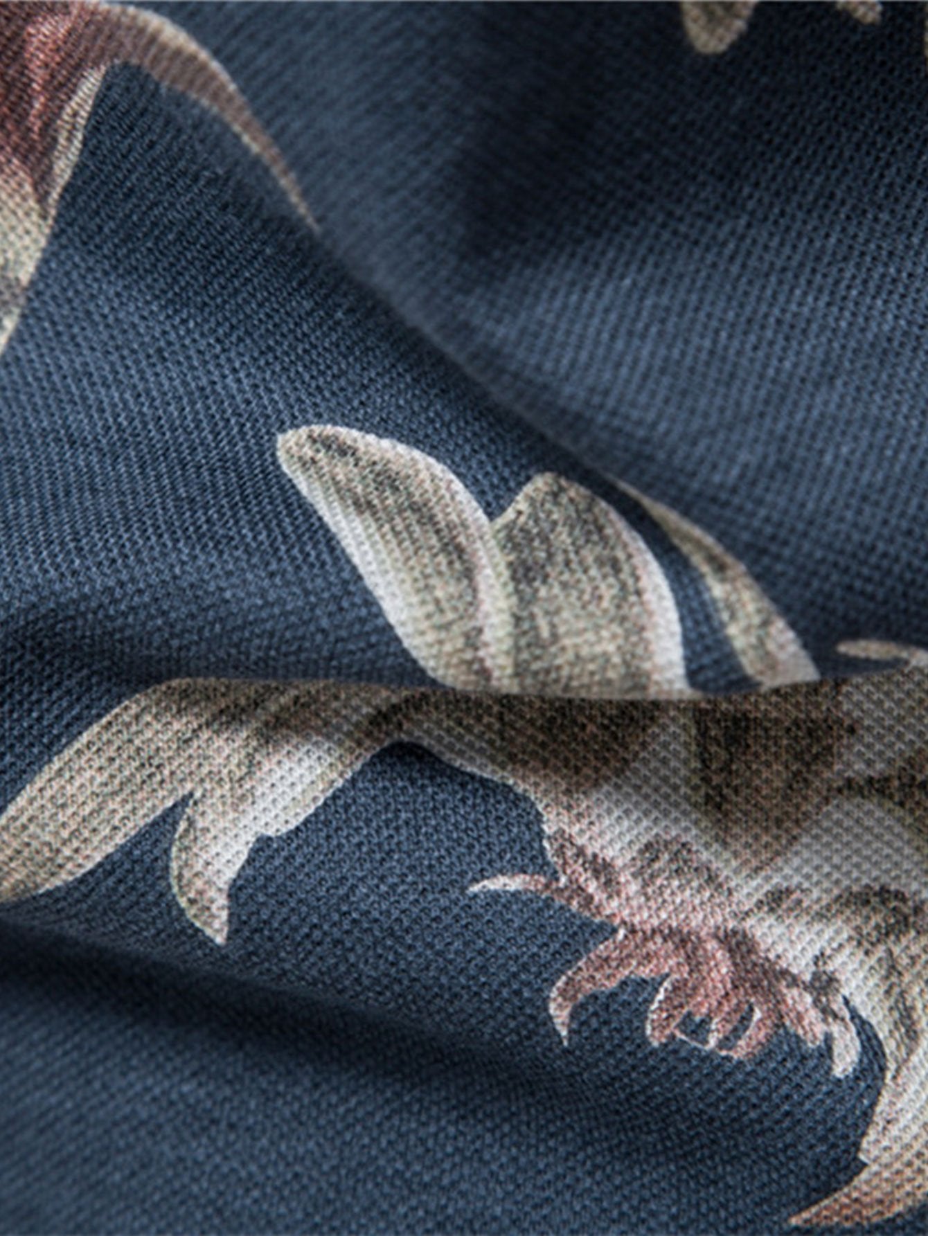 Island-Inspired Polo Shirt with Tropical Print