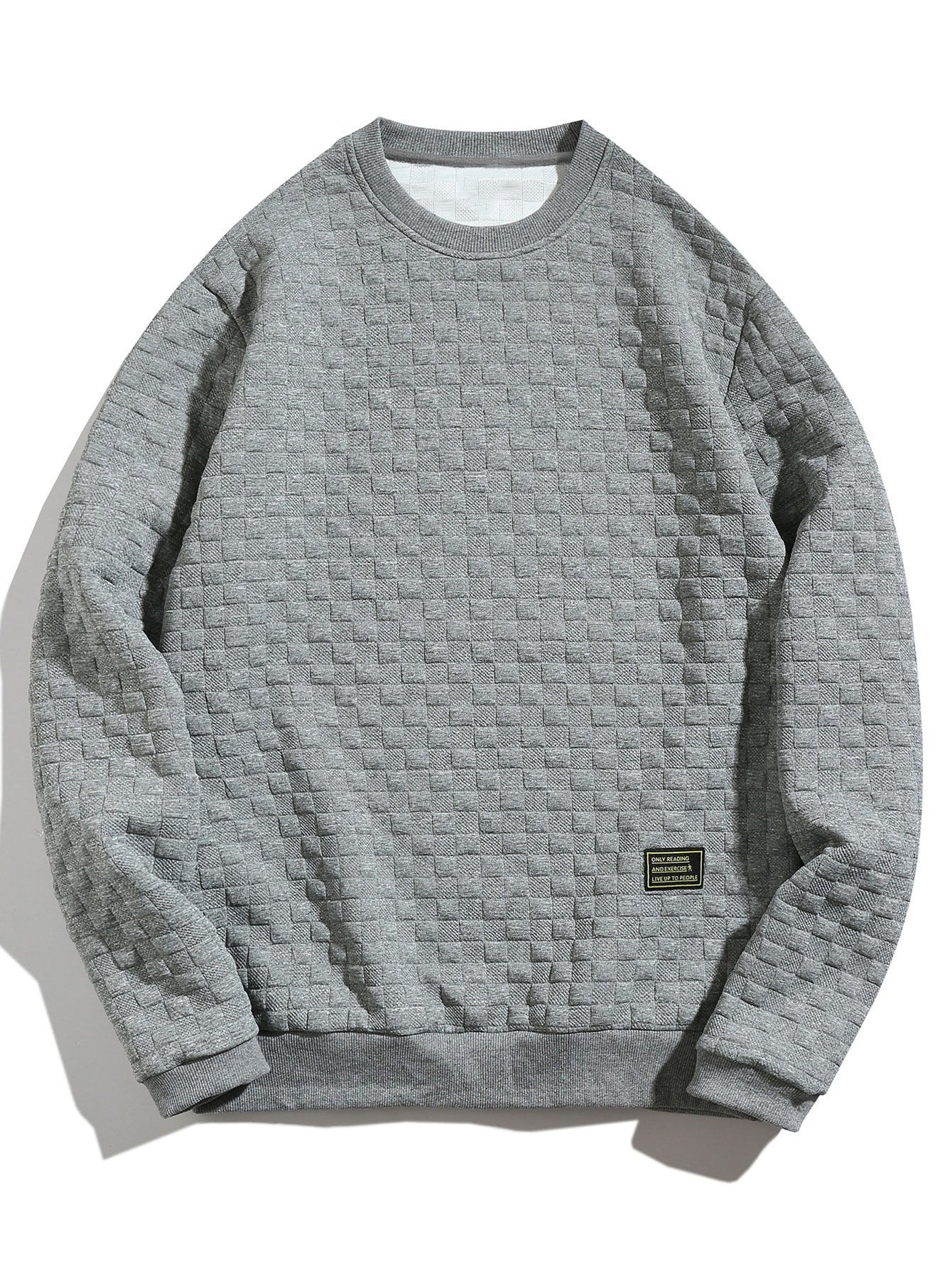 Checkered Jacquard Pullover