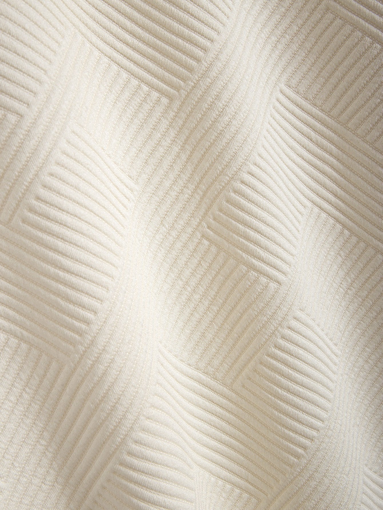 Striped Jacquard Zip Polo