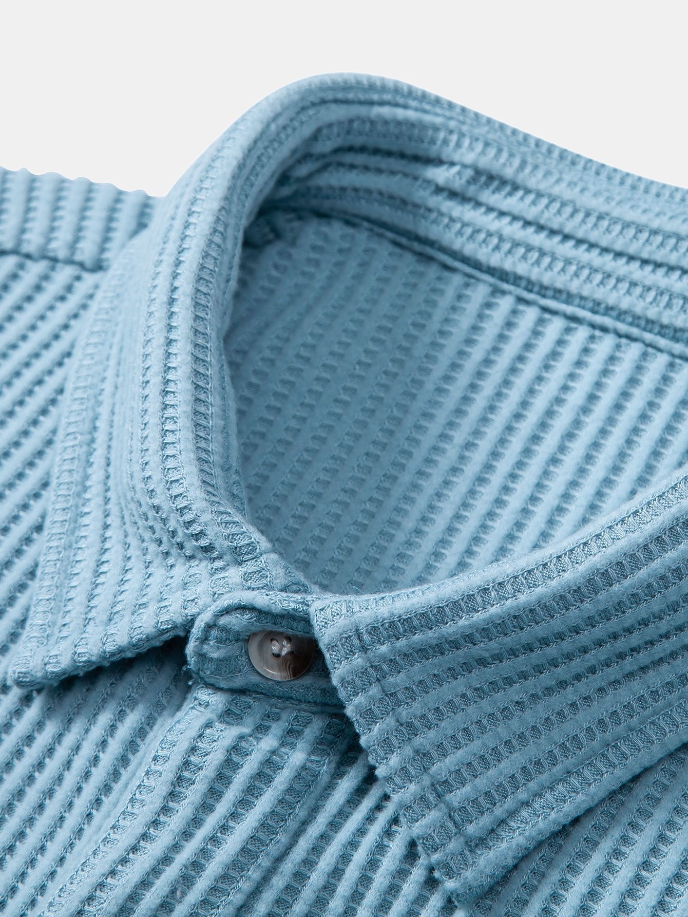 Button-Up Waffle Knit Shirt