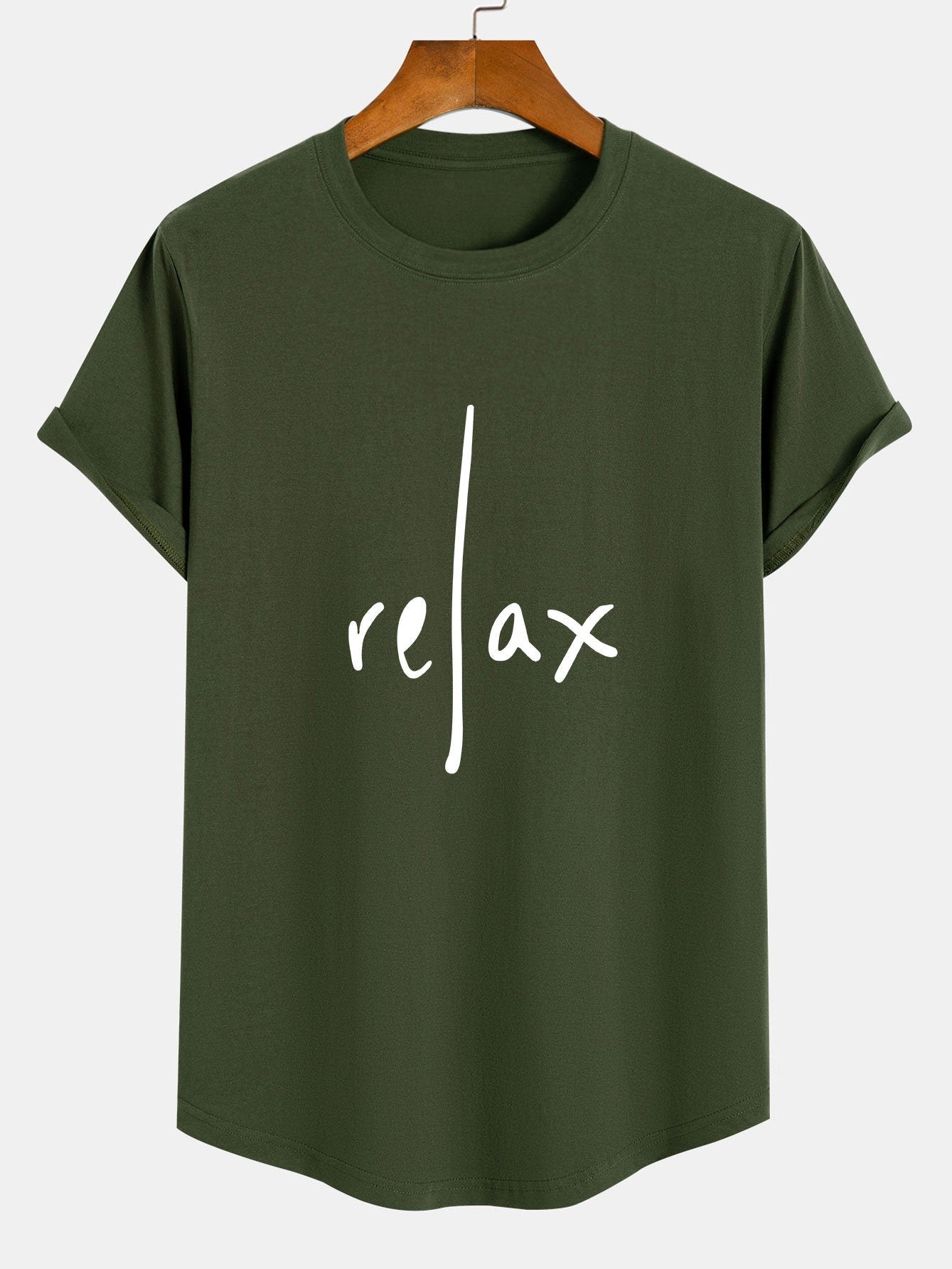 Comfort Fit Cotton Arc Hem T-Shirt with Relaxed Print