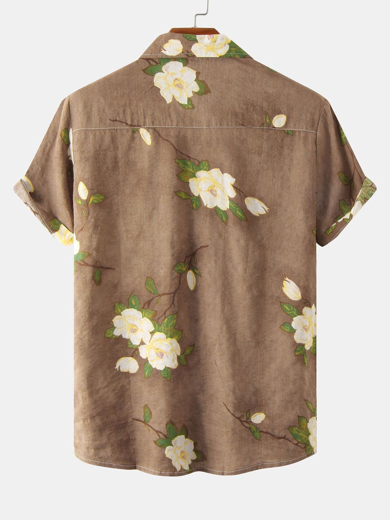 Floral Pattern Button-Up Shirt