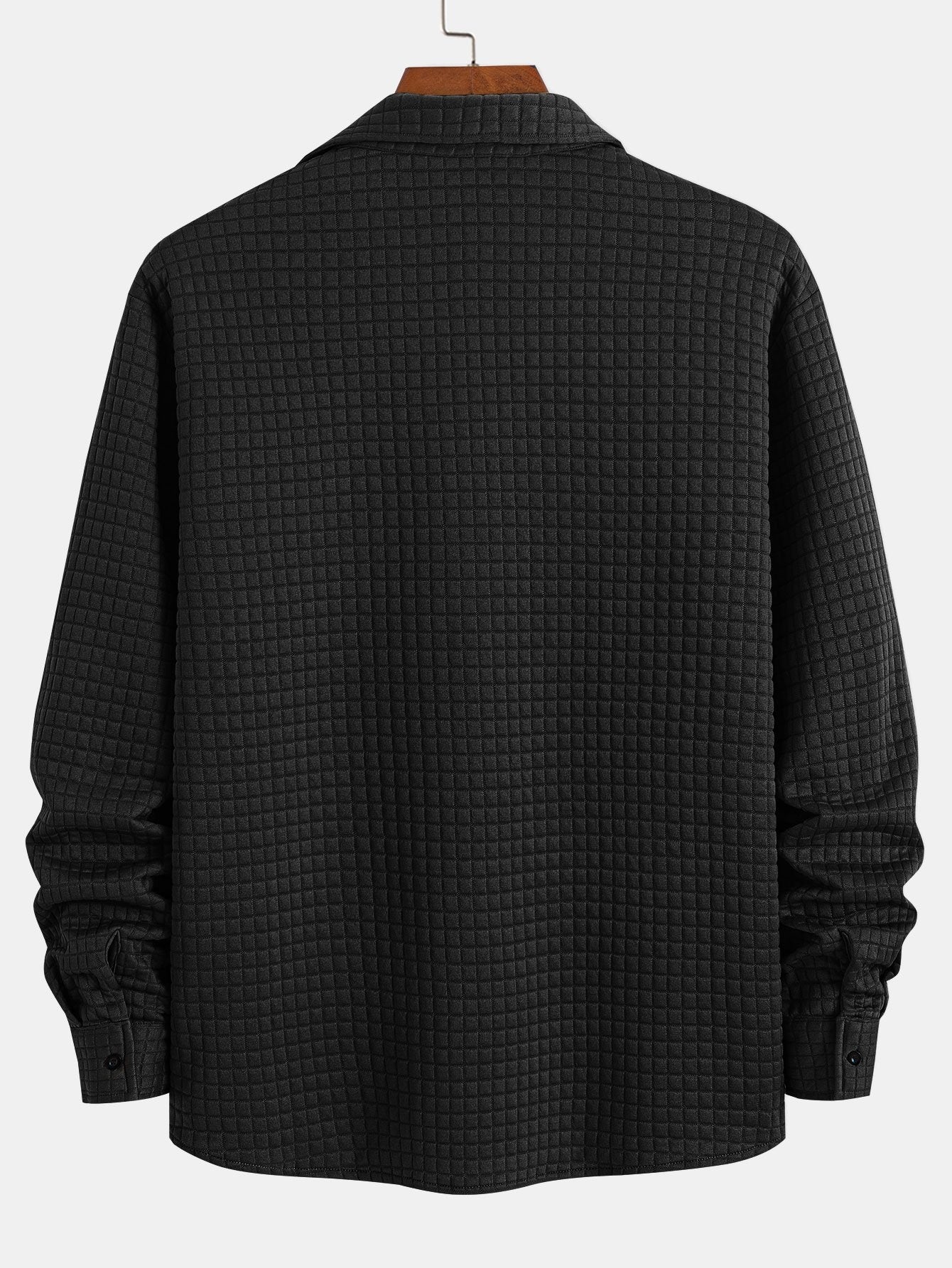 Waffle Weave Button-Up Shirt
