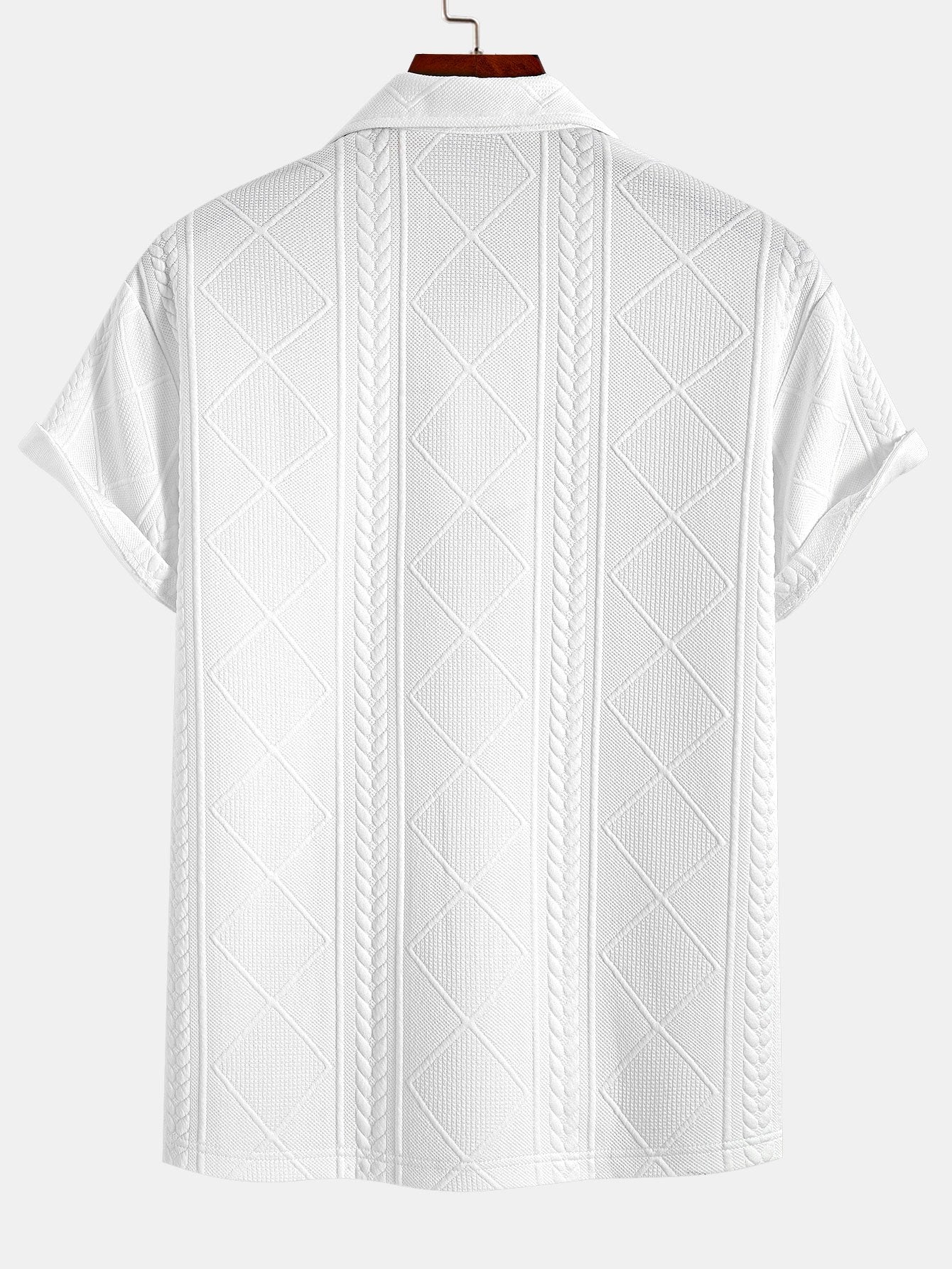 Geometric Pattern Jacquard Polo