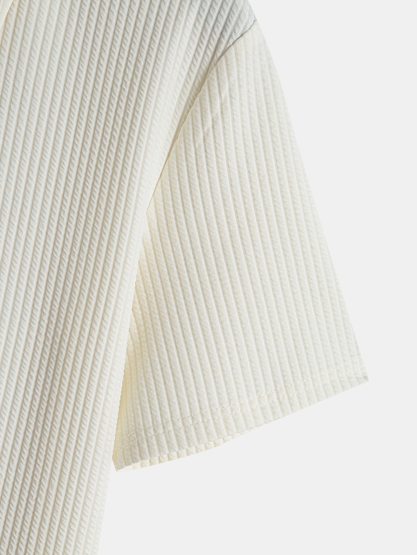Ribbed Half-Zip Polo with Muscle Fit