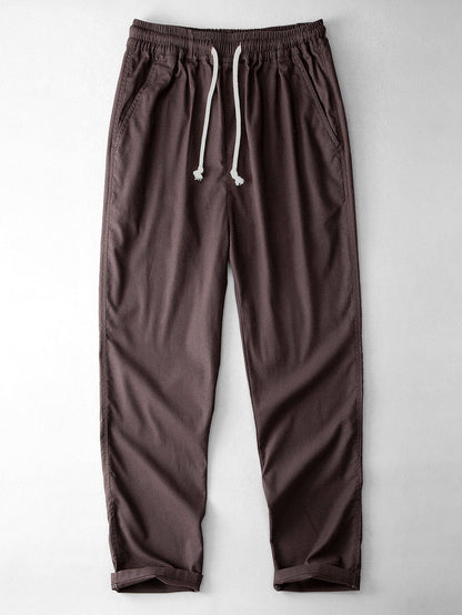 Classic Linen Straight-Leg Trousers