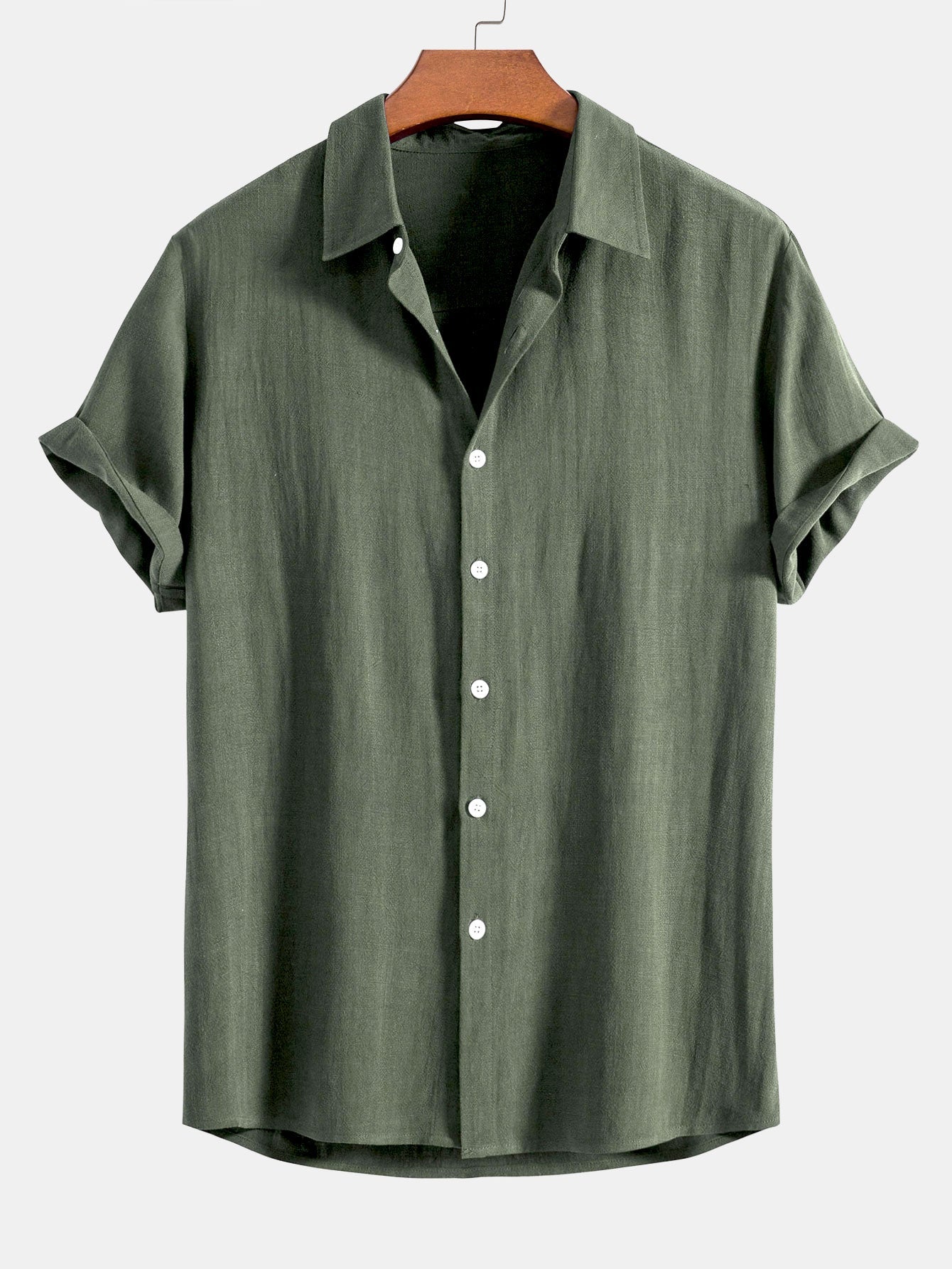 Button-Up Shirt in Linen-Rayon Blend