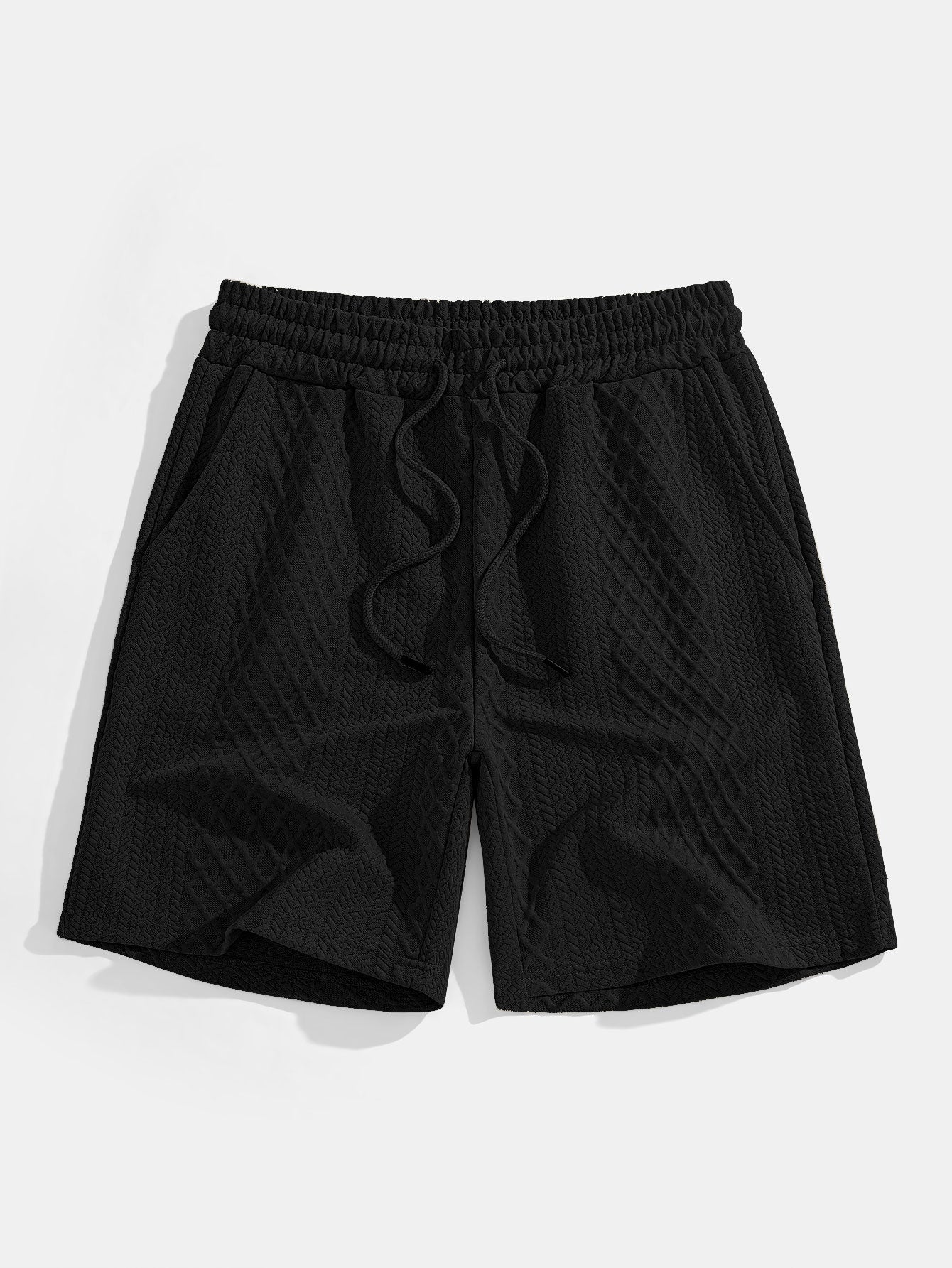 Geometric Diamond Pattern Polo and Shorts Set