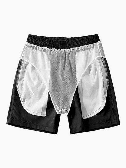 California Palm Tree Graphic Cotton Tee & Swim Shorts Set
