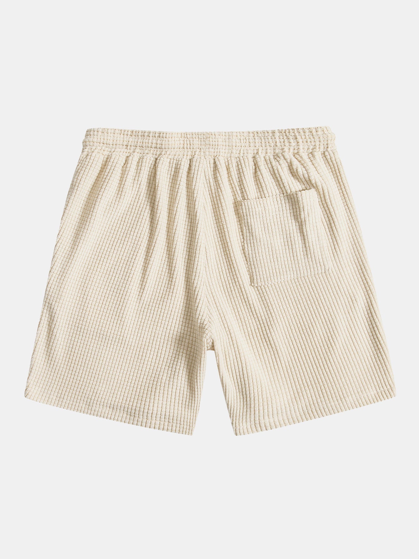 Waffle Knit Button-Up Shirt and Shorts Set