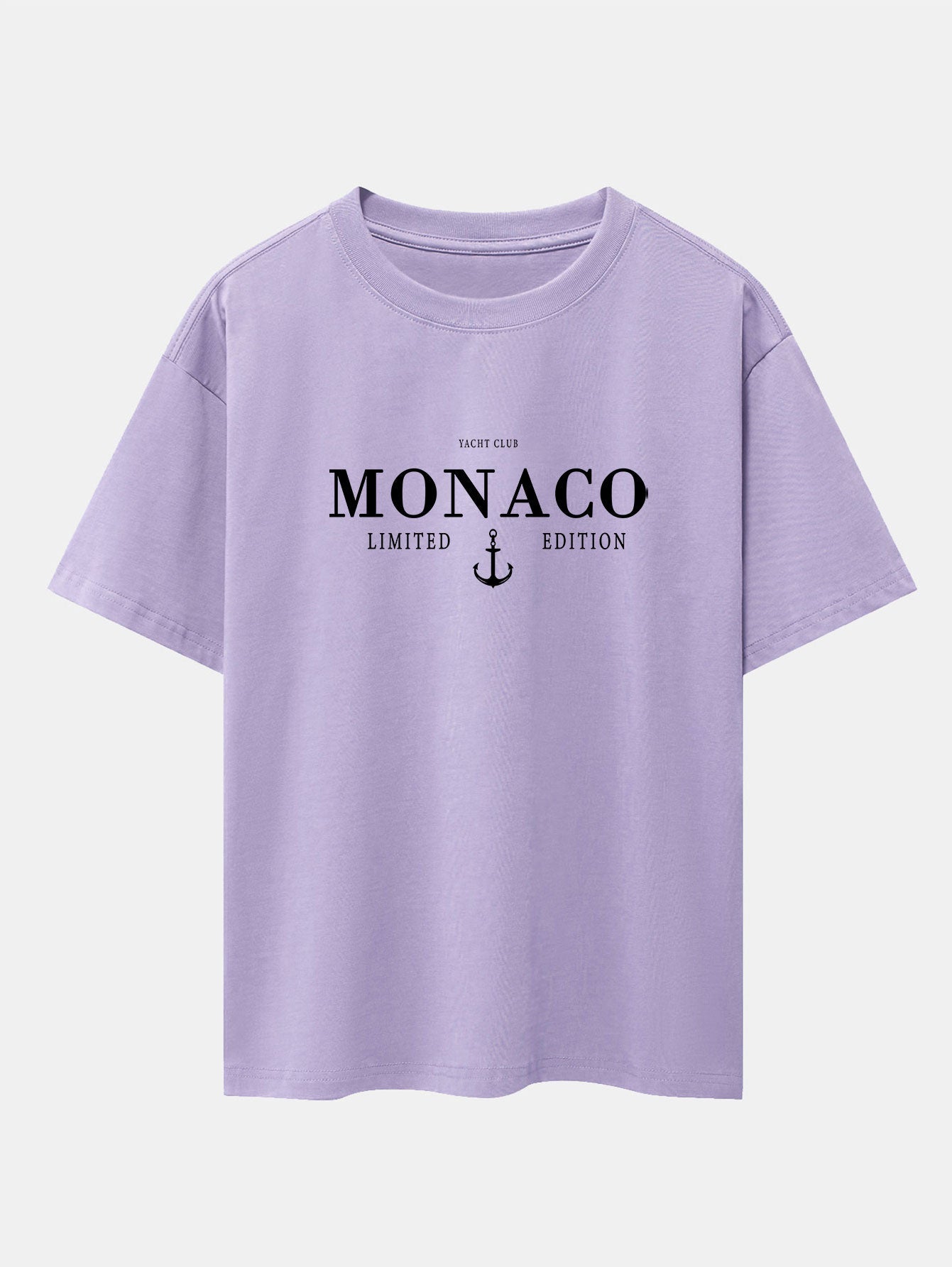 Monaco Oversized T-Shirt with Slogan Print and Drop Shoulders