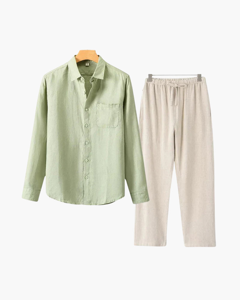 Long Sleeve Linen Set