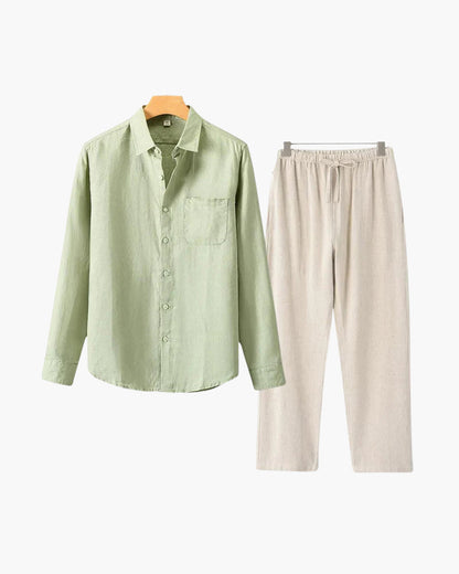Long Sleeve Linen Set
