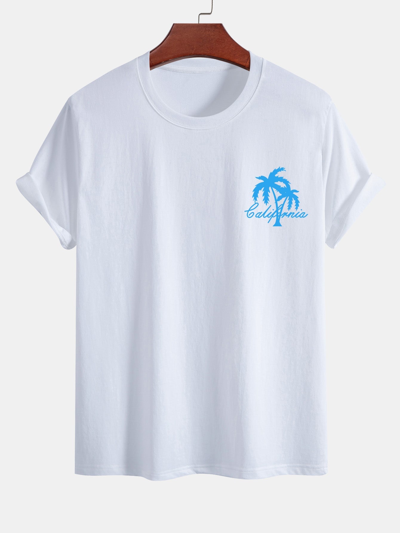 California Palm Tree Graphic Tee & Swim Shorts Set