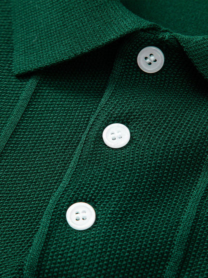 Striped Jacquard Knit Polo