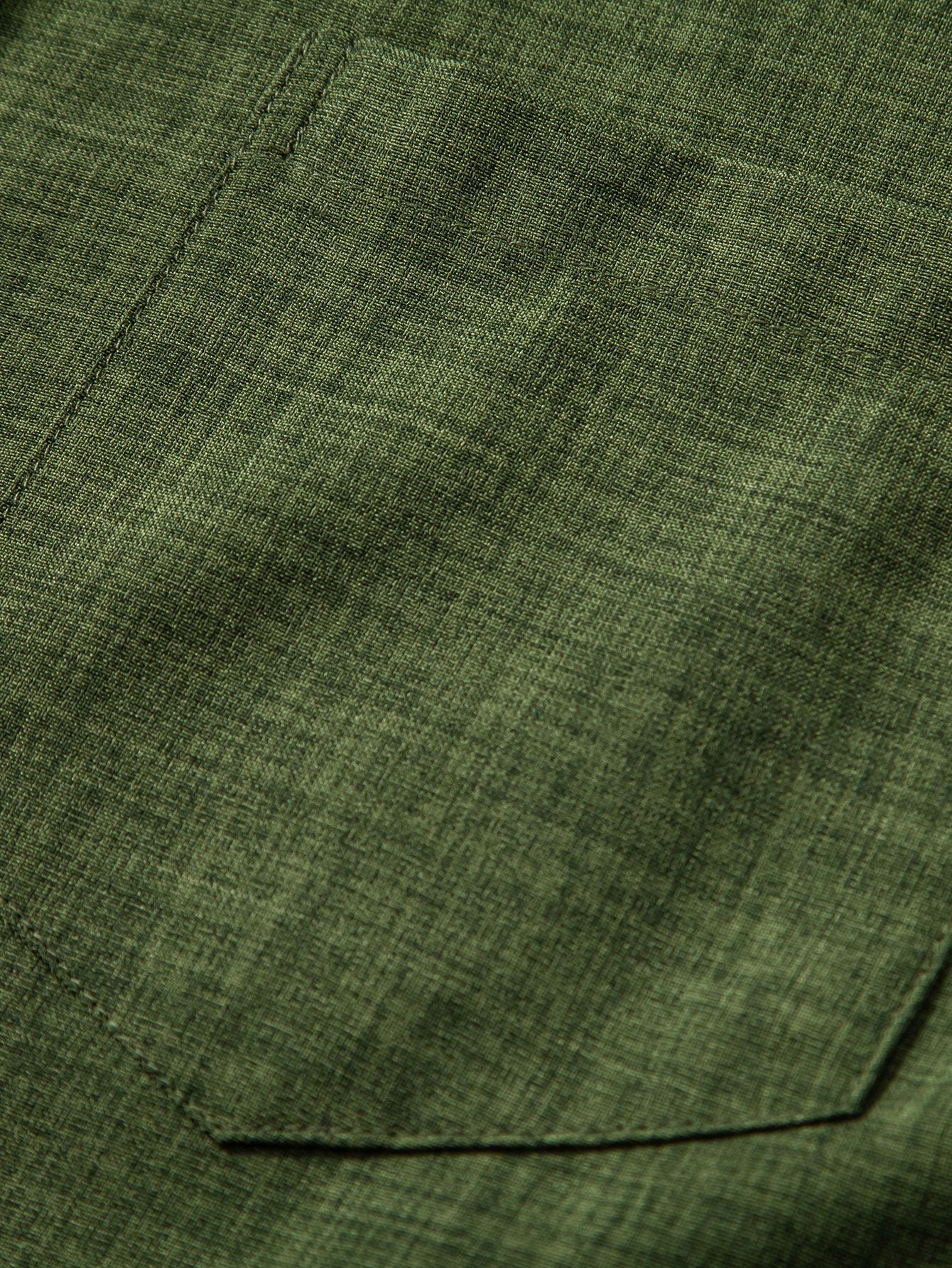 Short Sleeve Stand Collar Top with Straight-Leg Linen Trousers