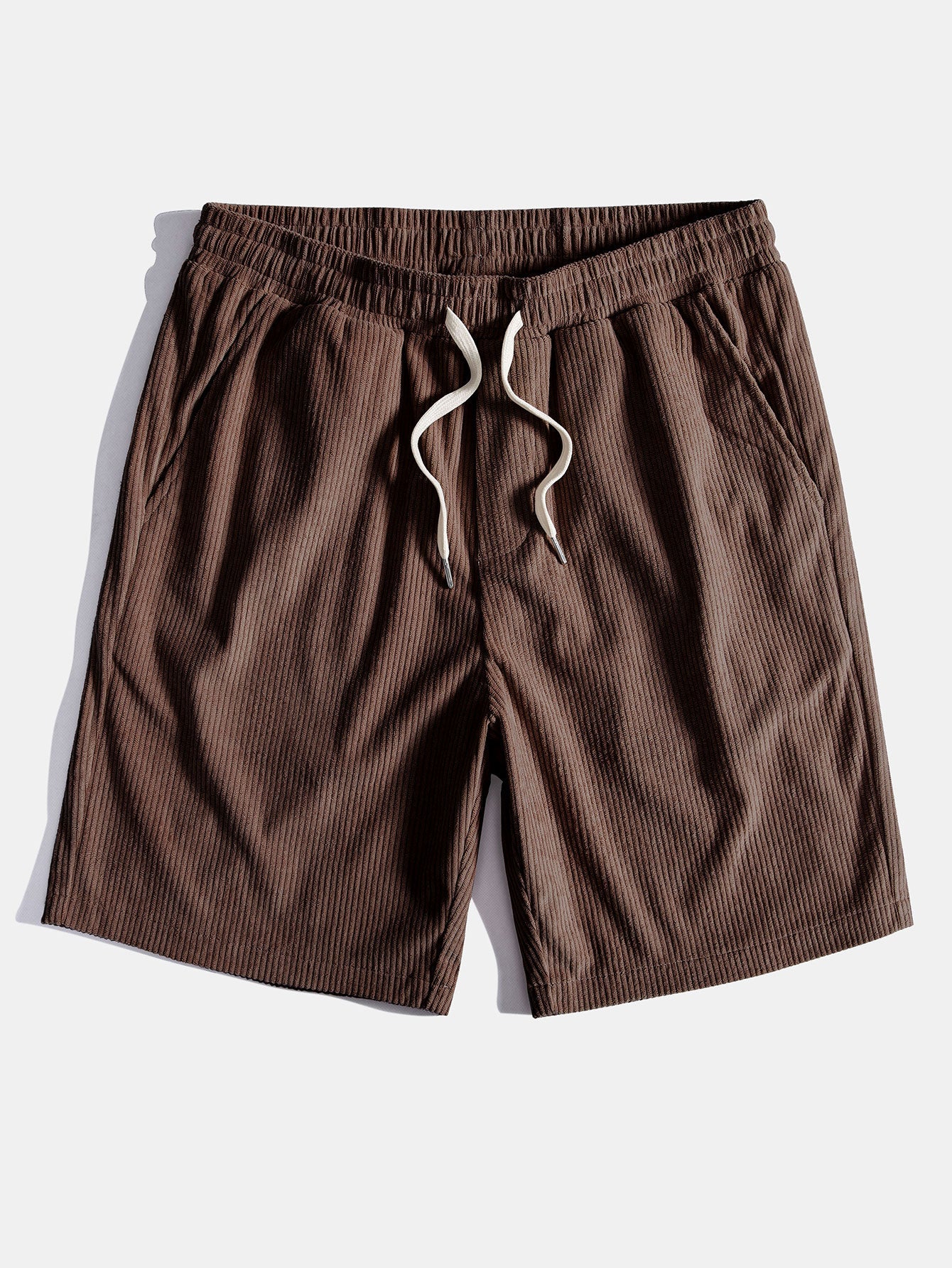 Corduroy Cuban Shirt and Shorts Set with Short Sleeves