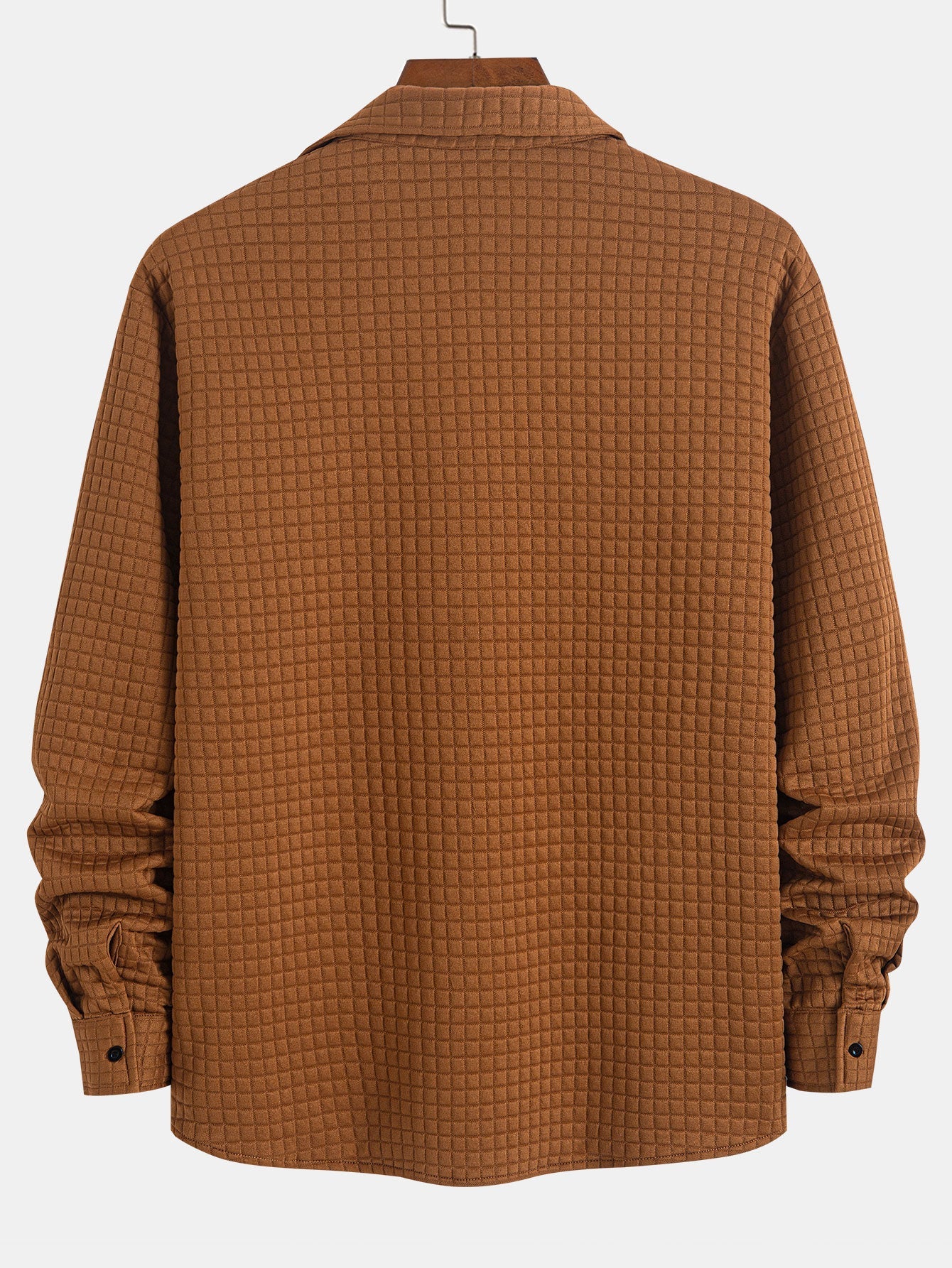 Waffle Weave Button-Up Shirt