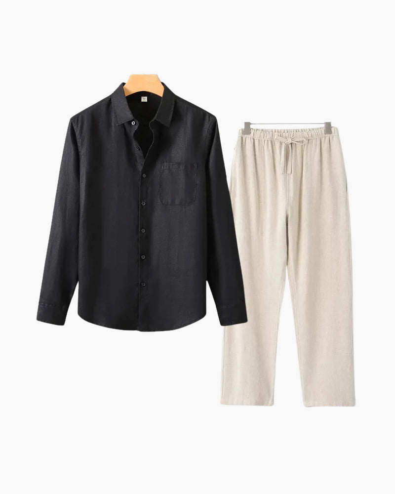 Long Sleeve Linen Set