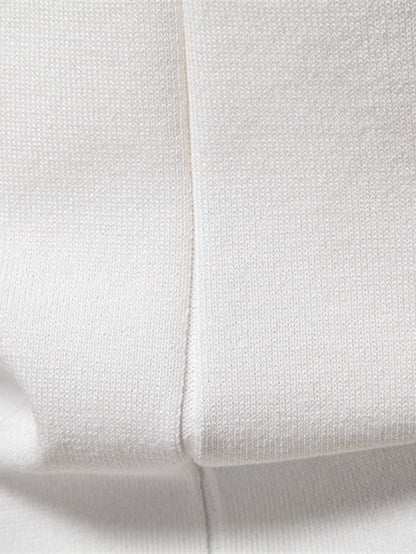 Zipper Knit Polo Shirt with Contrast Trim