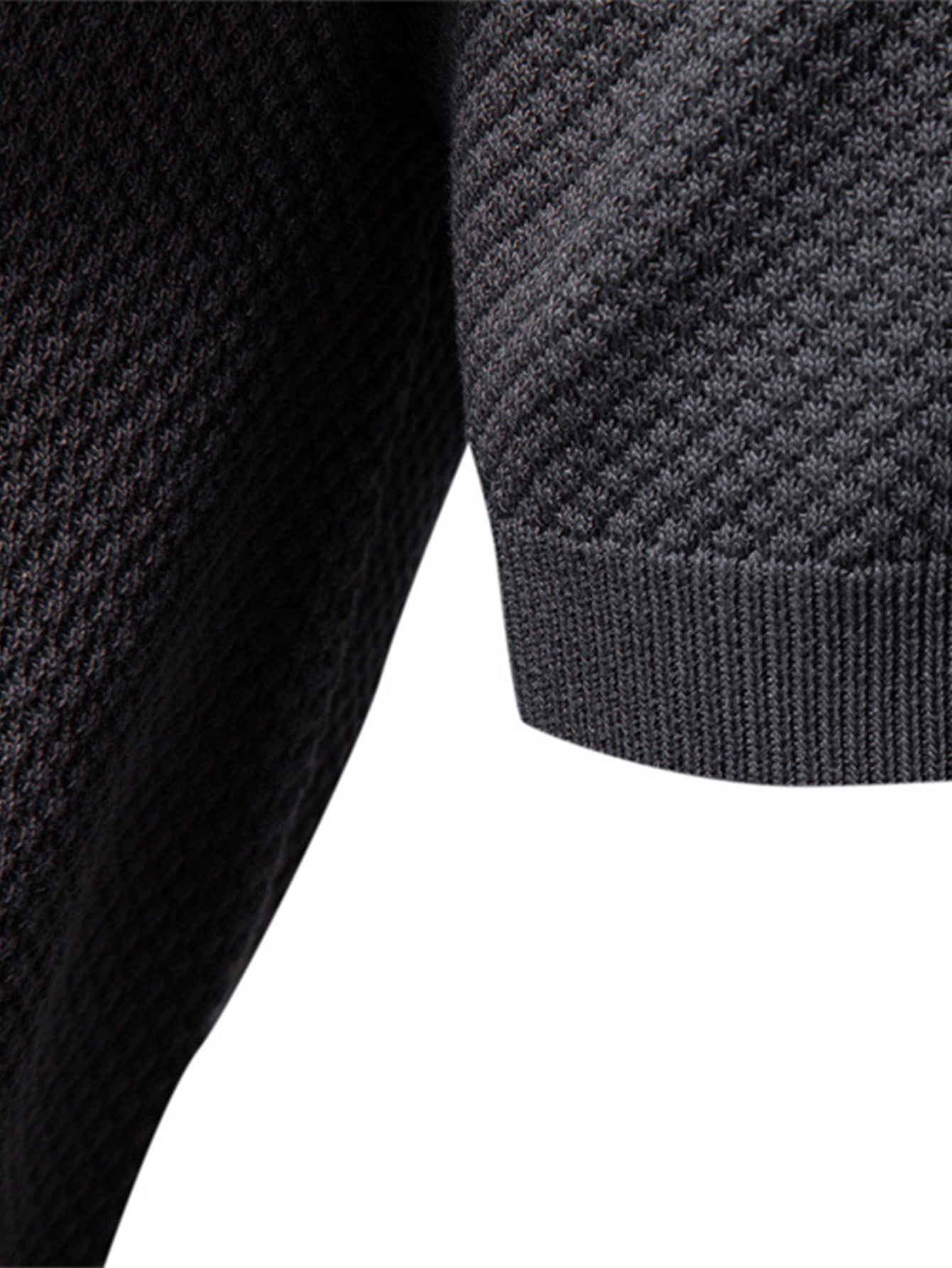 Pineapple Patterned Knit V-Neck Polo