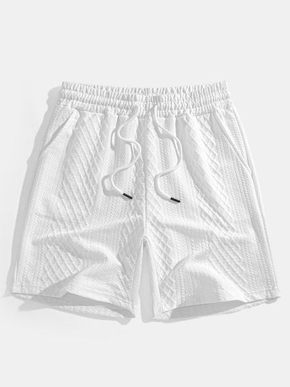 Geometric Diamond Pattern Polo and Shorts Set