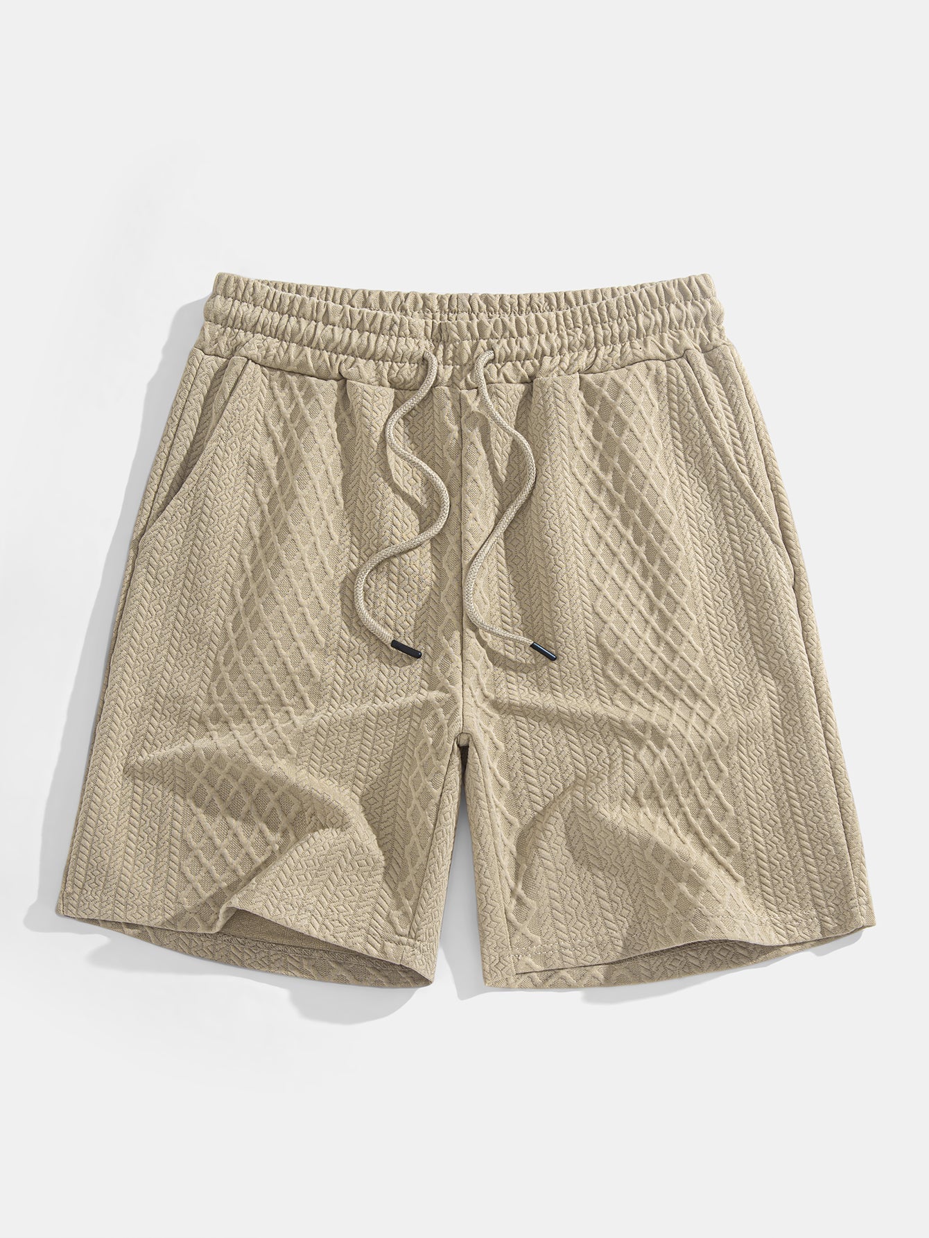 Geometric Diamond Pattern Polo and Shorts Set