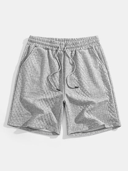 Geometric Diamond Pattern Polo and Shorts Set