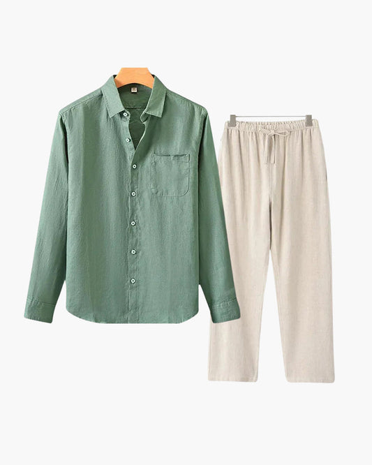 Long Sleeve Linen Set