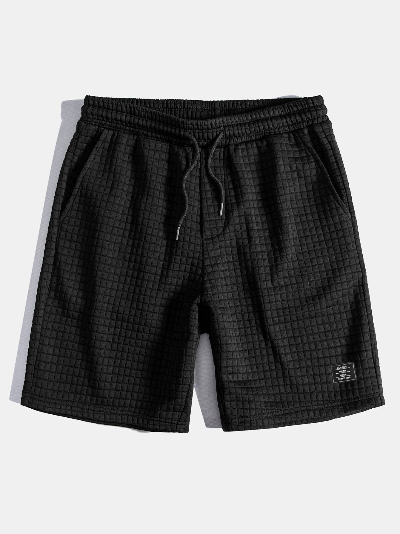 Short Sleeve Waffle Knit Arc Hem Tee with Matching Shorts