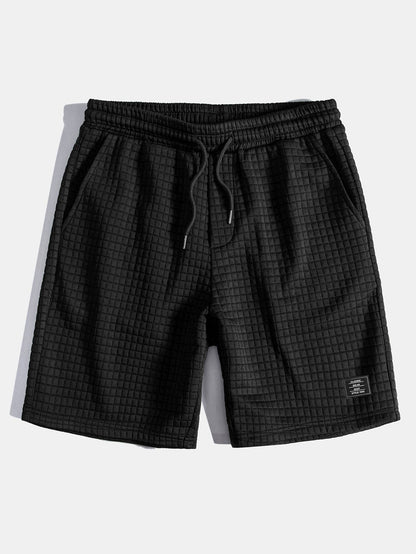 Short Sleeve Waffle Knit Arc Hem Tee with Matching Shorts